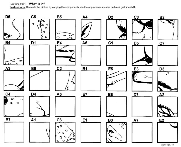 Grid Drawing Puzzles (sample Drawing) 2