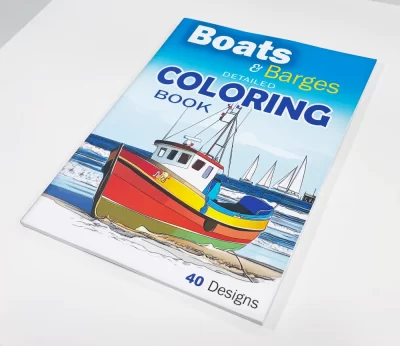 Boats and barges coloring book