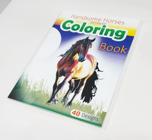 Handsome horses coloring book