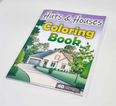 Huts and houses coloring book